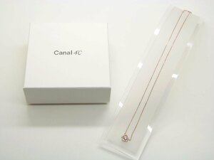 ○ Canal 4℃ シルバーネックレス SV925 ピンクゴールドカラー フラワーモチーフ 中古品　カナルヨンドシー