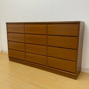  width 135cm/4 step 3 row * wide chest low adjustment chest of drawers chest of drawers chest cabinet clothes storage new life Northern Europe natural thin type small size crevice storage Nagoya 3