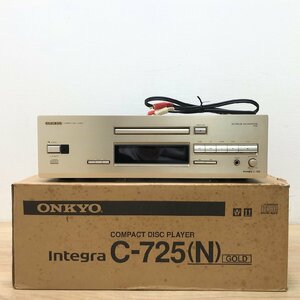 ジャンク品●ONKYO オンキヨー Integra インテグラ CDプレイヤー C-725 ボタン不具合有り オーディオ機器 CDデッキ GOLD 日本製 名古屋