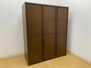  beautiful goods * prefecture middle furniture . made wardrobe low type general .. low . height 138cm moth repellent .. dark brown Nagoya . chest of drawers cabinet closet 