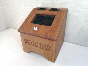 AUNT STELLA'S#Veggie Bin Anne to Stella beji- bin normal temperature vegetable stocker Country furniture early american pine natural wood kitchen small articles 