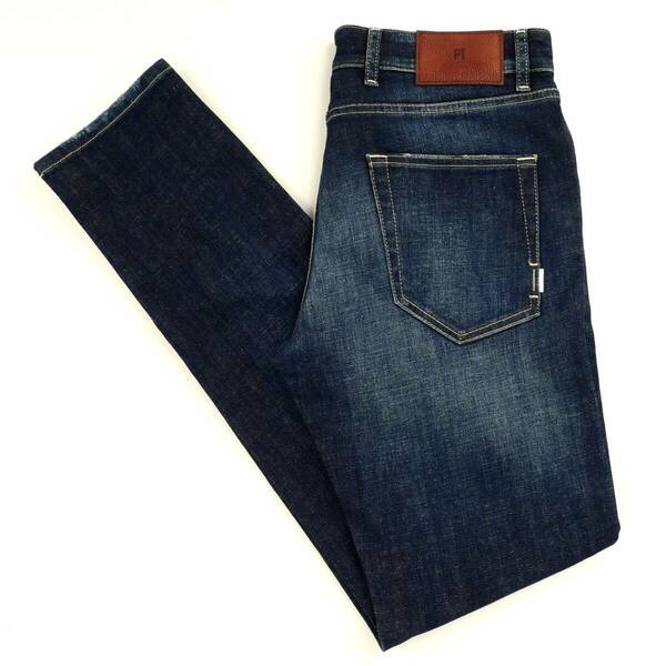 【新品未使用】PT Torino DENIM ピーティートリノ デニム◆PT05◆33◆ROCK◆インディゴ ブルー エイジング ストレッチ デニム パンツ