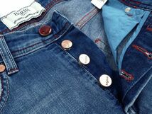 【新品未使用】BARBA バルバ◆Made in Italy◆31◆Luxury Denim◆インディゴ ブルー エイジング ストレッチ スリム デニム パンツ◆ドレス_画像7