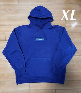 21FW Supreme Box Logo Hooded Sweatshirt Washed Navy XL ／ シュプリーム ／ スウェット シャツ パーカー フーディー ／ ボックスロゴ