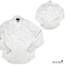 181711-wh ブラックバリア ドゥエボットーニ パイソン蛇柄 ジャガード スナップダウン ドレスシャツ メンズ(ホワイト白) L ステージ衣装_画像5