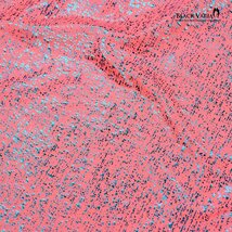 213700-pkbl BlackVaria タンクトップ ムラ柄 箔プリント ストレッチ 光沢 細身 メンズ(ピンク桃×ブルー箔) XL 日本製 送料370円～_画像5