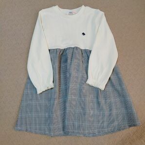 POLO ワンピース キッズ 長袖ワンピース 女の子 長袖