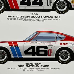 ポスター★BRE Datsun イラストポスター★ダットサン/フェアレディ2000/240Z/510ブルーバード/SCCA/ピート・ブロック/シェルビー/コブラの画像7