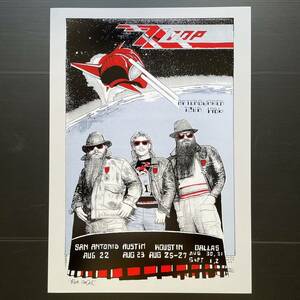 ポスター★ZZ Top 1986 アフターバーナー ツアー（Afterburner Tour）Texas ポスター★テキサス/ZZトップ/ビリー・ギボンズ