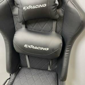 ★EXRACING★ゲーミングチェア オフィスチェア デスクチェア ブラック【中古/現状品/らくらく家財便Cランク】の画像3