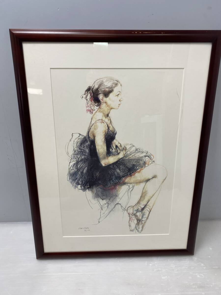 ★British art print★Art print Autographed by Victor Ambrus Framed [Used/As is], artwork, painting, others