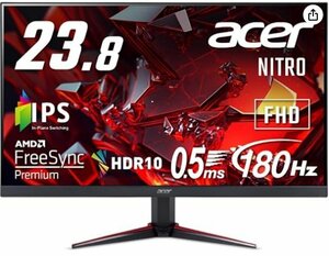 未使用品 ASUS エイサー Nitro ゲーミングモニター 23.8インチ VG240Y PCモニター 液晶ディスプレイ 2022年製 PC/PS5/Xbox X/S向き