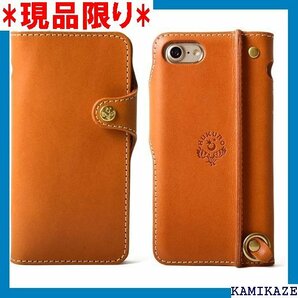 HUKURO iPhone SE 第3・2世代 8 7 用 ケース 手帳型 革 レザー 右手持ち ライトブラウン 18