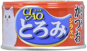 チャオ (CIAO) キャットフード とろみ ささみ・かつお しらす入り 80g×24缶 (まとめ買い)