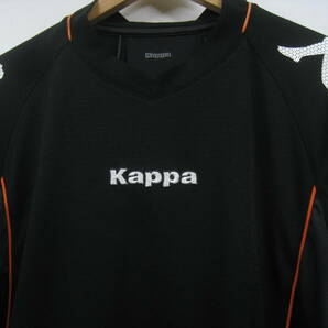 kappa カッパ Tシャツ 半袖 カットソー Vネック ロゴ 刺繍 黒 ブラック サイズMの画像2