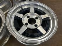 旧車当時物 14インチ6J +10 PCD 114.3/4H 中古4本　2ピース 5本スポーク_画像3