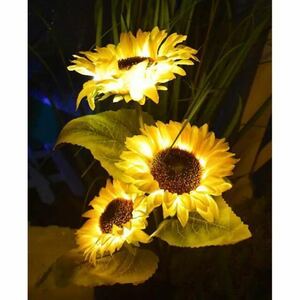 *5 pcs set shines Mukou . solar light sunflower garden light led flower gardening artificial flower automatic lighting light sensor garden 3.. flower hi around 