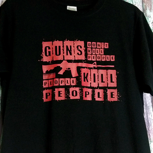 送込 【Guns Don't Kill People, People Kill People】★NRA★ブラック★S~XLサイズ