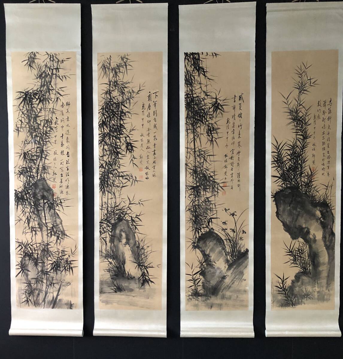 Trésors, la dynastie Qing, Zheng Banqiao, artiste chinois, peinte à la main, peinture de pousses de bambou, Art ancien, délices anciens, GP0328, Ouvrages d'art, Peinture, autres