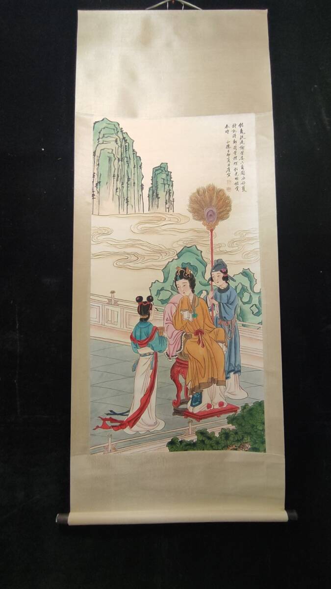 秘艺明代唐寅中国艺术家手绘人物画古董艺术古董 GP0331, 艺术品, 绘画, 其他的