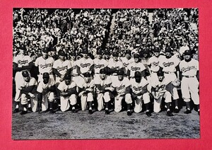 Lサイズの白黒生写真/日米野球で来日のドジャース選手の面々
