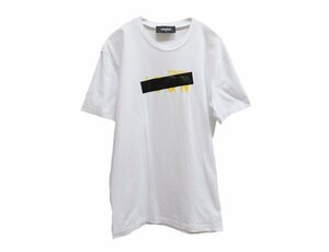 ディースクエアード　メンズ　アイコンテープド　Tシャツ　#S　白　ホワイト　ロゴプリント　S79GC0035　ICON TAPED