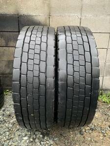 引取り可能！275/70R22.5 DUNLOP SP680 19年製 10mm 中古トラックタイヤ２本