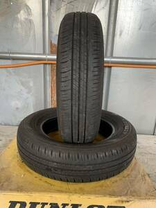 送料込み！155/70R13 DUNLOP ENASAVE EC300+ 20年製 5mm 中古タイヤ２本