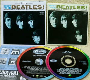 【2点で送料無料】●CD2点セット ビートルズ Meet The Beatles! US仕様 日本盤およびUS盤 ボックスのバラ 紙ジャケ 同じ音源でも違いあり