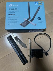 TP-Link WiFi 無線LAN PCIe AX1800 WiFi 6 対応 Bluetooth 5.2 Windows 10/11（64ビット）専用 WPA3対応 PCIeアダプター Archer TX20E