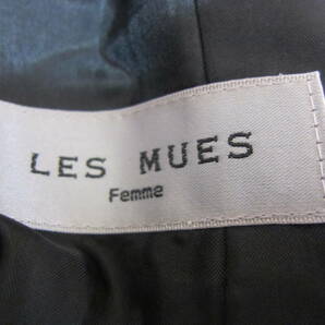 レミュー LES MUES 小さいサイズ SS HEAT BLOCK セットアップ スーツ ジャケット スカート レディース 黒無地 レディース タ1066の画像8
