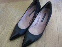 日本製 EMIKO KAMISHIMA RABOKIGOSHI works エミコカミシマ ラボキゴシ 24.5cm 本革 パンプス サンダル シューズ 靴 大きいサイズ NO.B_画像1