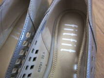 外反母趾にやさしい靴 fitfit フィットフィット パンチング加工 22.5cm 天然皮革 本革レザー パンプス シューズ 靴 レディース NO.C_画像5