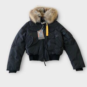 新品未使用品 ＰＡＲＡＪＵＭＰＥＲＳ フライトジャケット 20fw PARAJUMPERS　パラジャンパーズ　GOBI　ゴビ　 黒 M〜L ファー ダウン