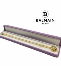 超美品　BALMAIN バルマン　ブランド　ゴールド　ネックレス　小物　蜂　ラインストーン　メンズ　レディース　箱付き　GD20_画像1