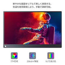 モバイルモニター ディスプレイ サブモニター 15.6インチ 1080PフルHD ゲーミングモニター ポータブルモニター 外付けモニター_画像4