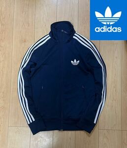 早い者勝ち 送料210円 アディダス adidas ジャージ トレフォイル オリジナルス ATP トラックジャケット ロゴ ライン トラックトップ 紺