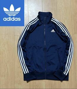 早い者勝ち 送料230円 アディダス adidas ジャージ L トレフォイル オリジナルス ベッケンバウアー ATP トラックジャケット ロゴ VENTEX 紺