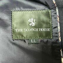 クリーニング済み!【LLサイズ】上質フェイクスエード生地◎ブレザー黒THE SCOTCH HOUSE 刻印釦 2Bテーラードジャケット メンズ 三陽商会1円_画像10