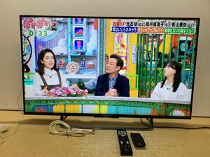 R● SONY 43型/LED/4K/Youtobe/USB/外付けHDD/NETFLIX/AndroidTV/KJ-43X8500Cタッチパッドリモコン付き 動作確認/初期化済み