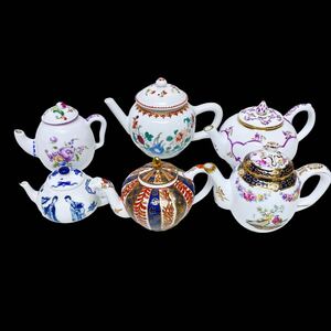 ♪ フランクリンミント VICTORIA AND ALBERT ティーポット 6点セット まとめ Meissen/Venice/Chinese/kangxi/Tournay/Mennecy