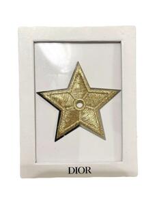 クリスチャンディオール Christian Dior ピンバッチ スター 星 ETOILE エトワール 刺繍ゴールド 金具シルバー 75008Paris - France W1S2UE