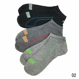 ( post mailing free shipping )[ new goods ]26~28cm Puma PUMA short socks 3 pair collection socks socks 3 pairs set sneaker socks 02822287-2