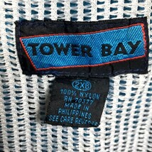 A3 TOWER BAY 紺色2XL ナイロン ジャケット ウインドブレーカー ビッグサイズ オーバー アウター ビンテージ アメリカ USA 古着 90s メンズ_画像4