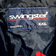 A3 USA製 swingster 紺色 2XL ナイロン ジャケット アウター ビッグサイズ ビンテージ 2000年 オリンピック アメリカ 米国 古着 00s メンズ_画像6