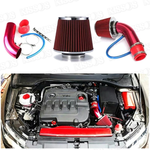  intake pipe air cleaner air intake pipe aluminium mushrooms 76mm for automobile . air tube all-purpose goods after market goods ( red )