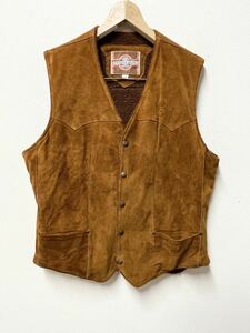 70's Vintage pioneer wear обратная сторона боа замша кожа лучший 4 2 шт кожа Brown Western 