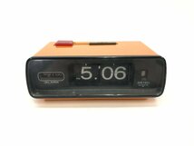 SEIKO セイコー パタパタ時計 QN423K オレンジ レトロ クオーツ 置時計 ジャンク F02-49_画像1