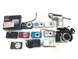 1円～ デジカメ 13台まとめ Panasonic CASIO FUJIFILM OLYMPUS SONY Canon RICOH FH8 R8 IXY カメラ ジャンク Y03-19-A★