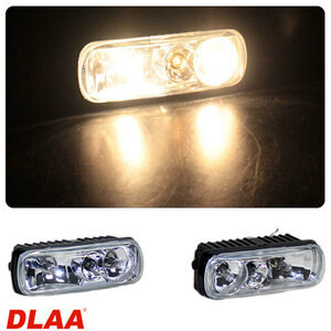  all-purpose rectangle twin + T10 foglamp clear glass lens DLAA LA5090 150 × 50 × 70.5 mm left right set 